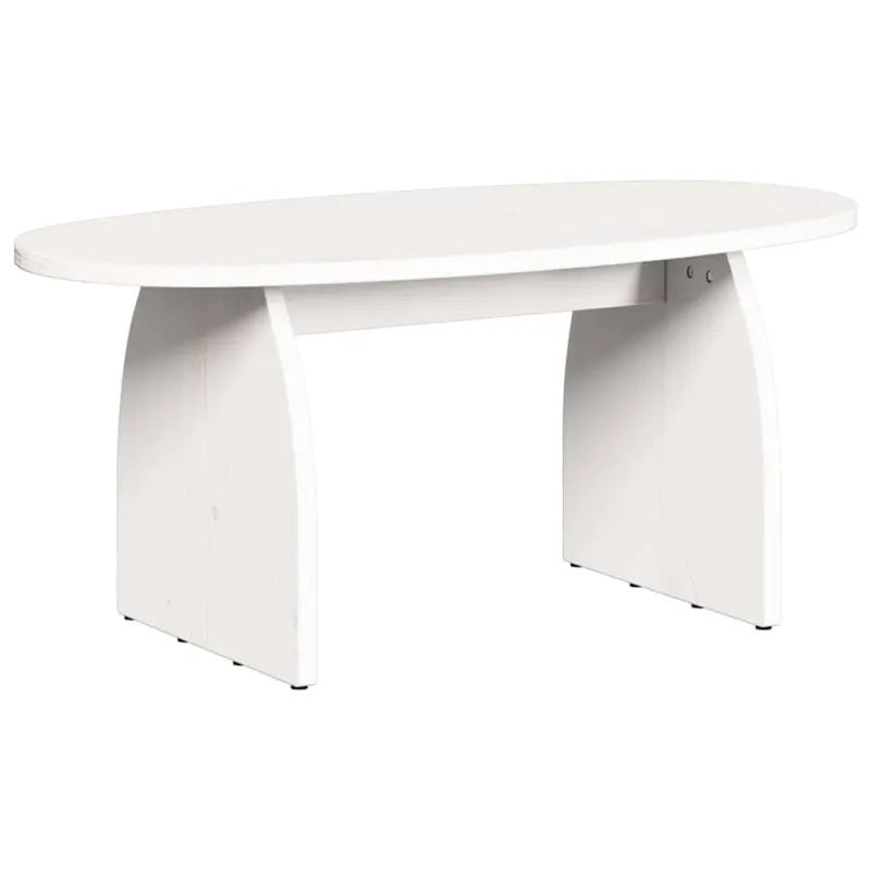 Kavos staliukas Balta 80 x 40 x 35 cm Kietos pušies mediena