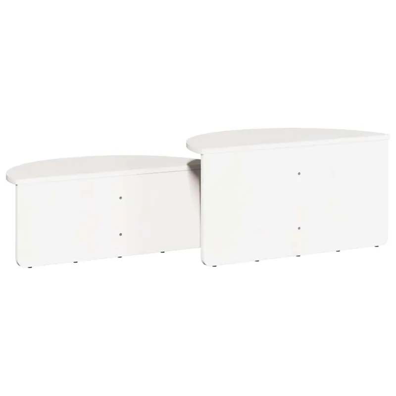 Kavos staliukas 2 pcs Balta Pušies masyvas