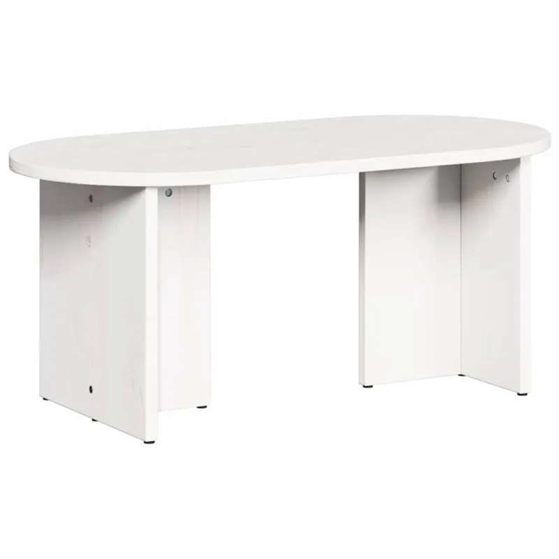 Kavos staliukas Balta 80 x 39,5 x 35 cm Pušies medienos masyvas
