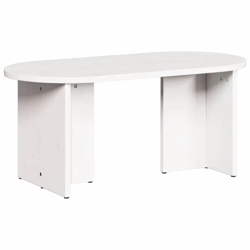 Kavos staliukas Balta 80 x 39,5 x 35 cm Pušies medienos masyvas