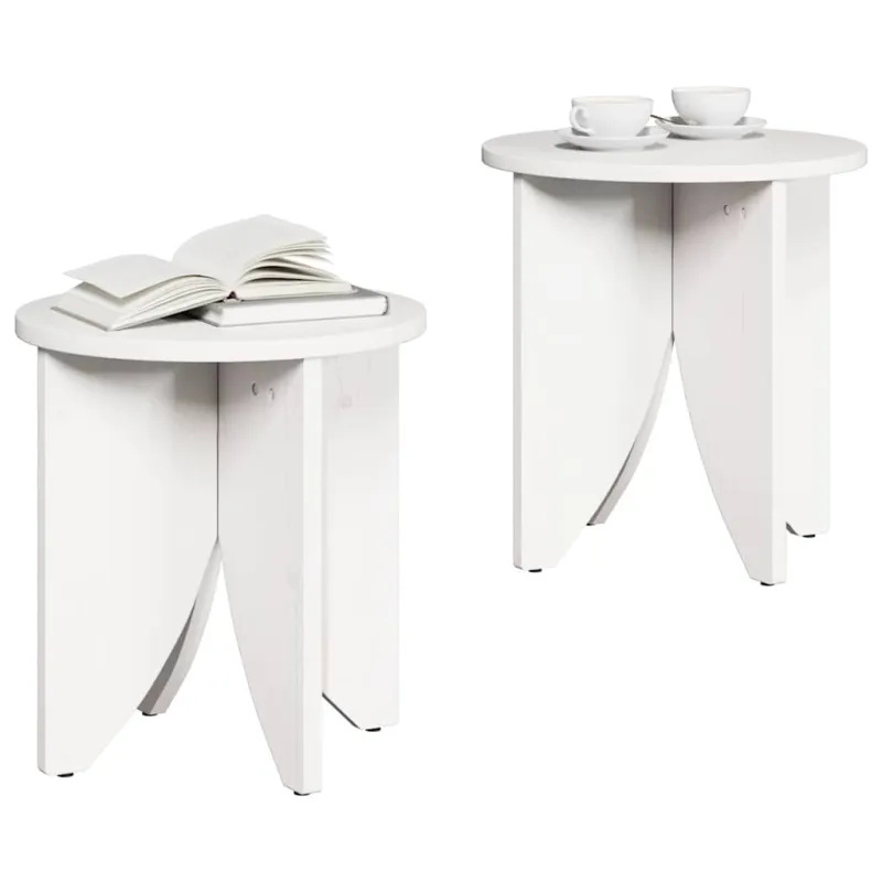 Kavos staliukas 2 pcs Balta