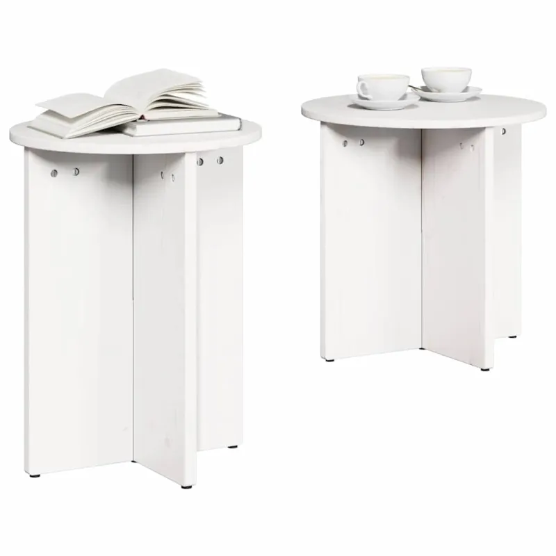 Kavos staliukas 2 pcs Balta