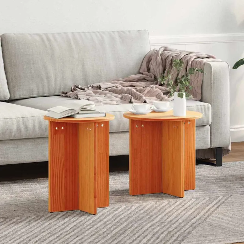 Kavos staliukas 2 pcs Vaško ruda