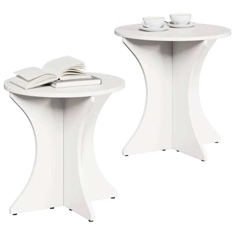 Kavos staliukas 2 pcs Balta Pušies masyvas