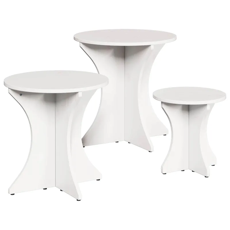 Kavos staliukas 3 pcs Balta