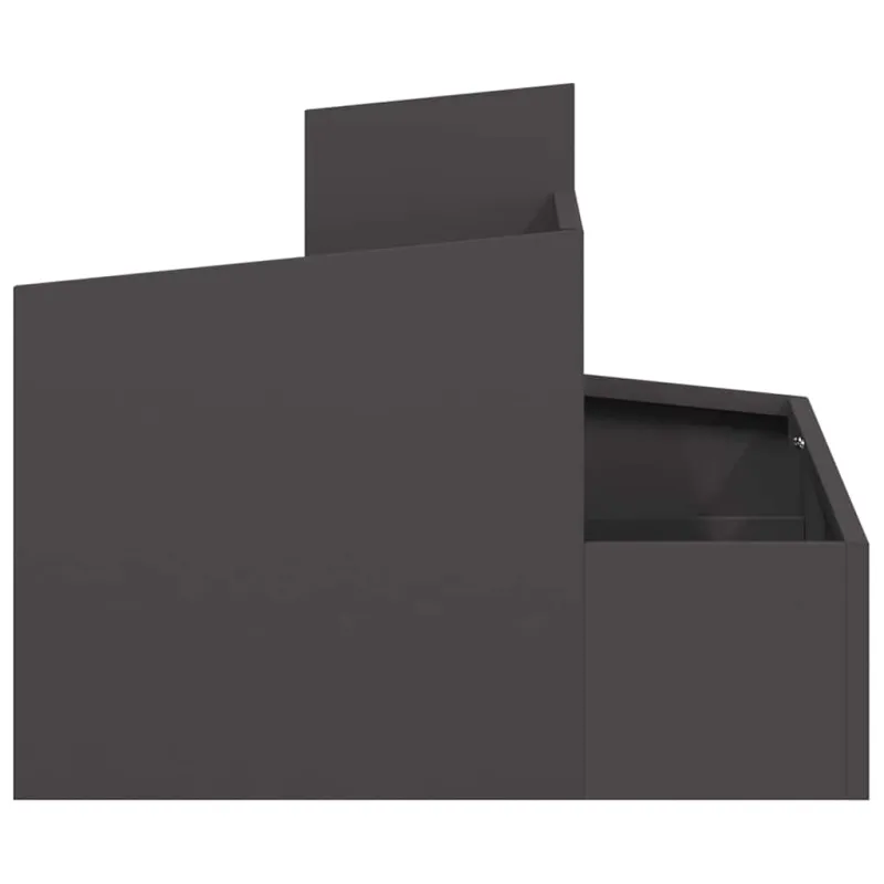 Sodo vazonas Juoda 60 x 60 x 50 cm Šaltai valcuotas plienas