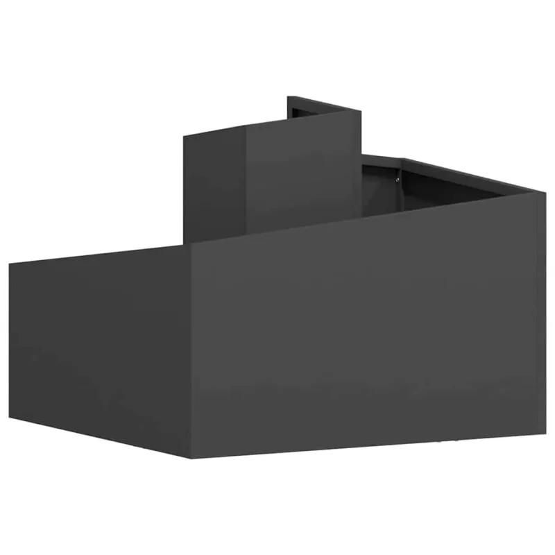 Sodo vazonas Juoda 60 x 60 x 50 cm Šaltai valcuotas plienas