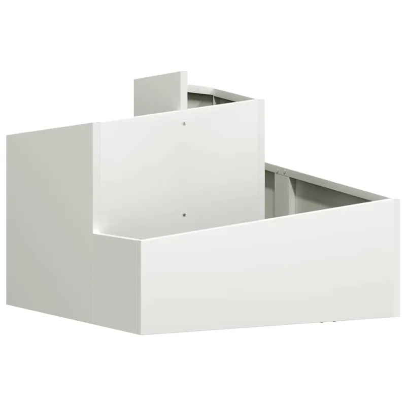 Sodo vazonas Balta 60 x 60 x 50 cm Šaltai valcuotas plienas