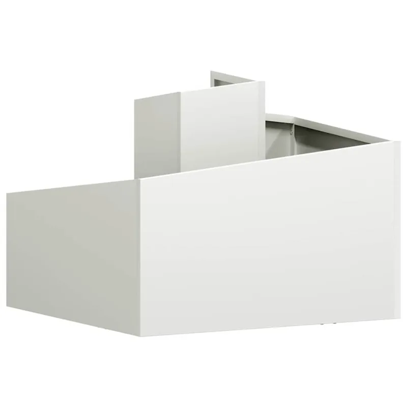 Sodo vazonas Balta 60 x 60 x 50 cm Šaltai valcuotas plienas
