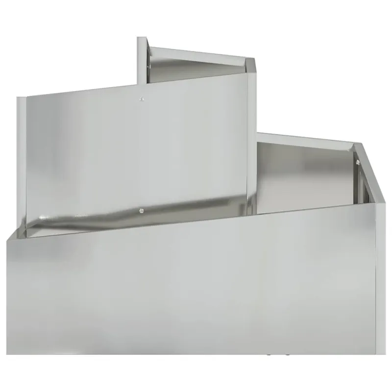 Sodo vazonas Sidabro 60 x 60 x 50 cm Cinkuota plienas