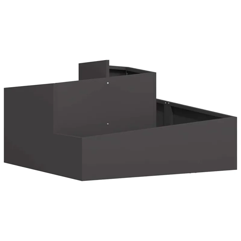 Sodo vazonas Juoda 80 x 80 x 50 cm Šaltai valcuotas plienas