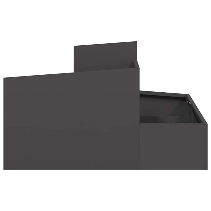 Sodo vazonas Juoda 80 x 80 x 50 cm Šaltai valcuotas plienas