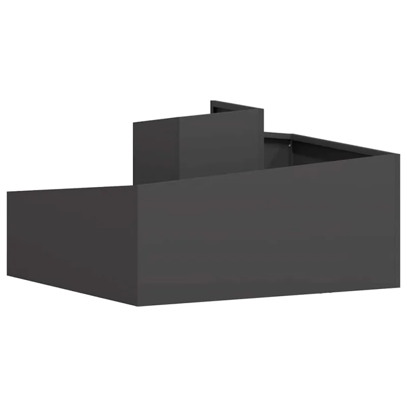 Sodo vazonas Juoda 80 x 80 x 50 cm Šaltai valcuotas plienas