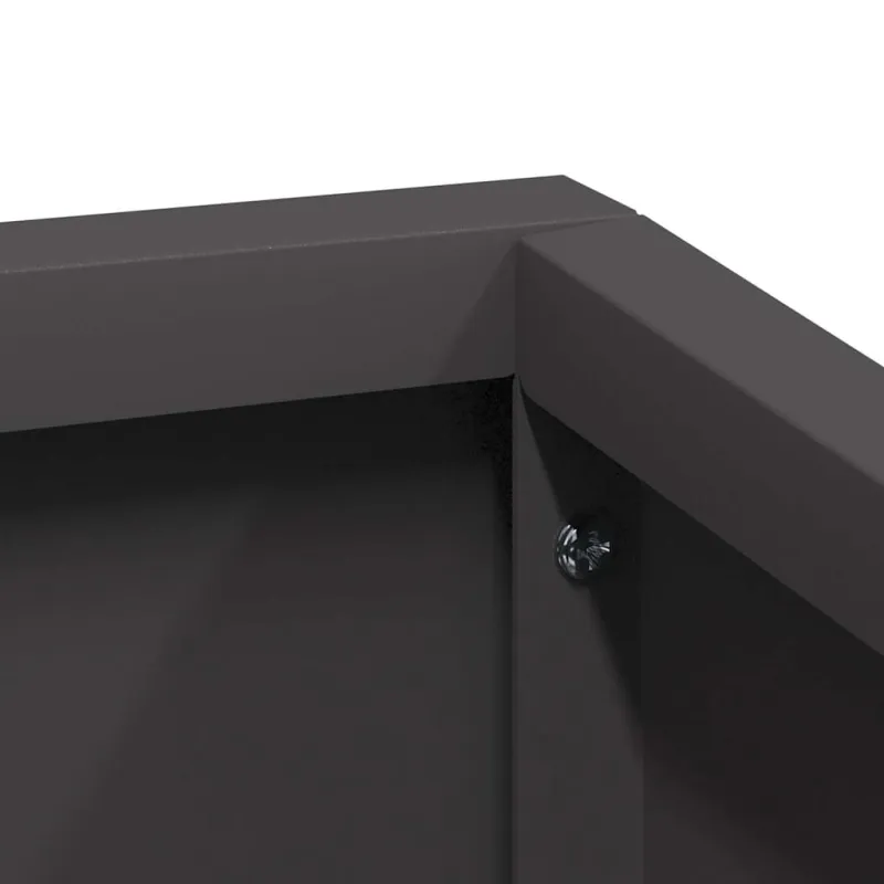 Sodo vazonas Juoda 80 x 80 x 50 cm Šaltai valcuotas plienas