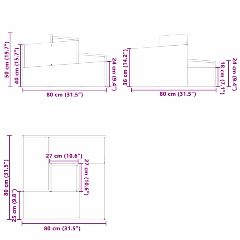 Sodo vazonas Juoda 80 x 80 x 50 cm Šaltai valcuotas plienas