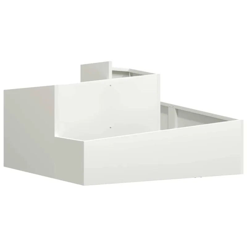 Sodo vazonas Balta 80 x 80 x 50 cm Šaltai valcuotas plienas