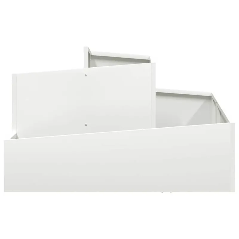 Sodo vazonas Balta 80 x 80 x 50 cm Šaltai valcuotas plienas