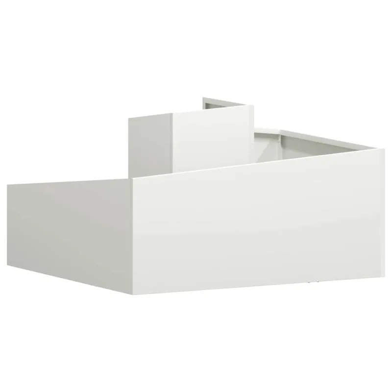 Sodo vazonas Balta 80 x 80 x 50 cm Šaltai valcuotas plienas