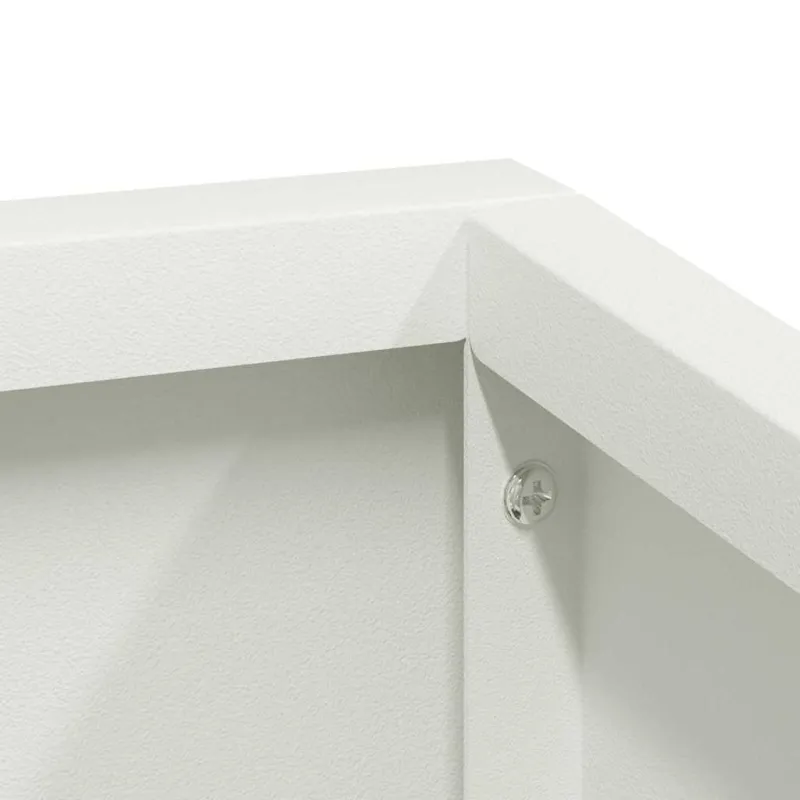 Sodo vazonas Balta 80 x 80 x 50 cm Šaltai valcuotas plienas