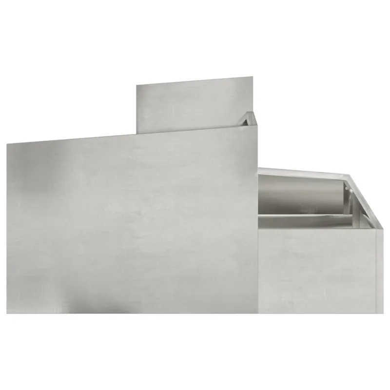 Sodo vazonas Sidabro 80 x 80 x 50 cm Nerūdijantis Plienas