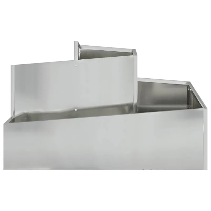 Sodo vazonas Sidabro 80 x 80 x 50 cm Cinkuota plienas