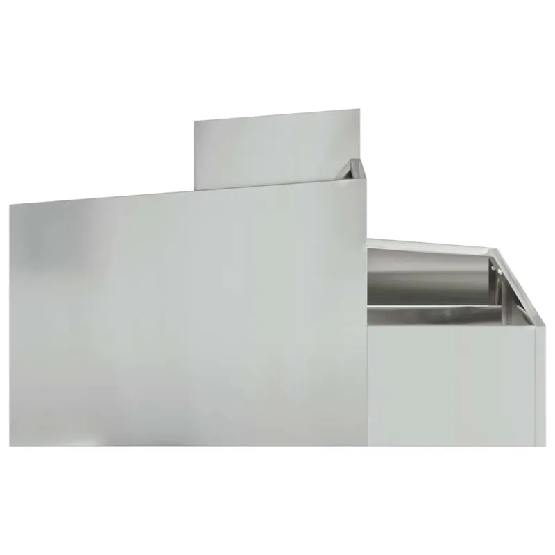 Sodo vazonas Sidabro 80 x 80 x 50 cm Cinkuota plienas