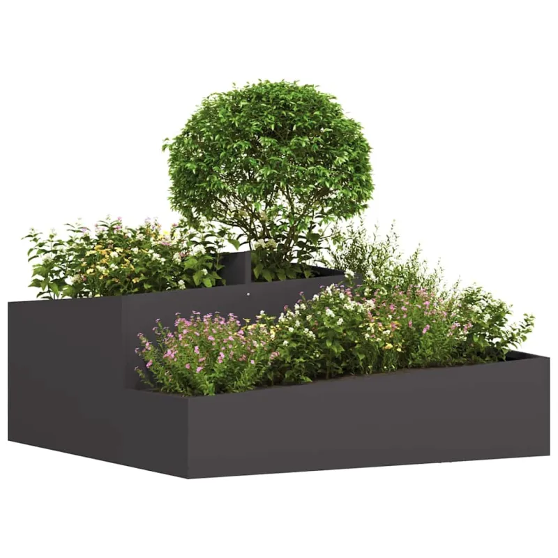 Sodo vazonas Juoda 100 x 100 x 50 cm Šaltai valcuotas plienas