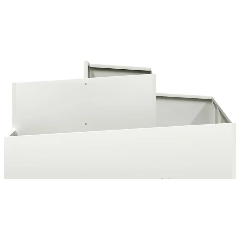 Sodo vazonas Balta 100 x 100 x 50 cm Šaltai valcuotas plienas