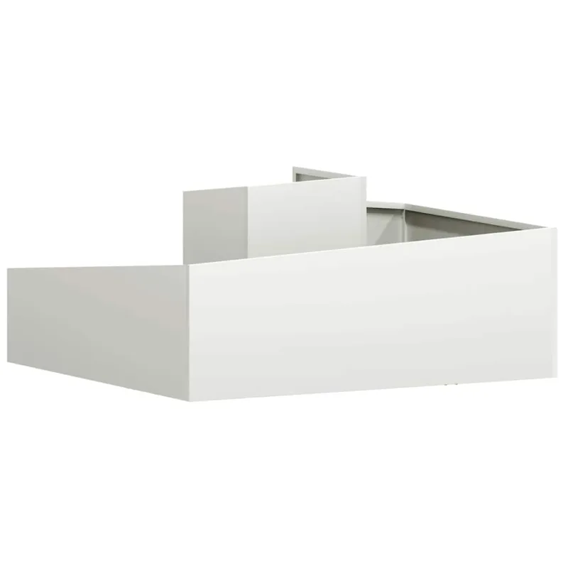 Sodo vazonas Balta 100 x 100 x 50 cm Šaltai valcuotas plienas