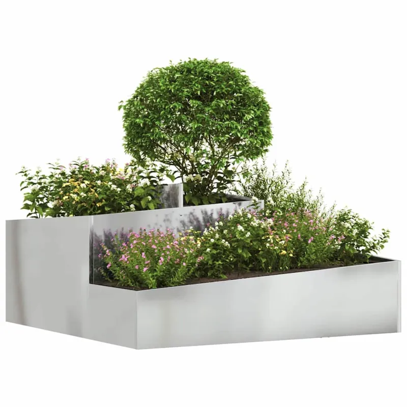 Sodo vazonas Sidabro 100 x 100 x 50 cm Cinkuota plienas