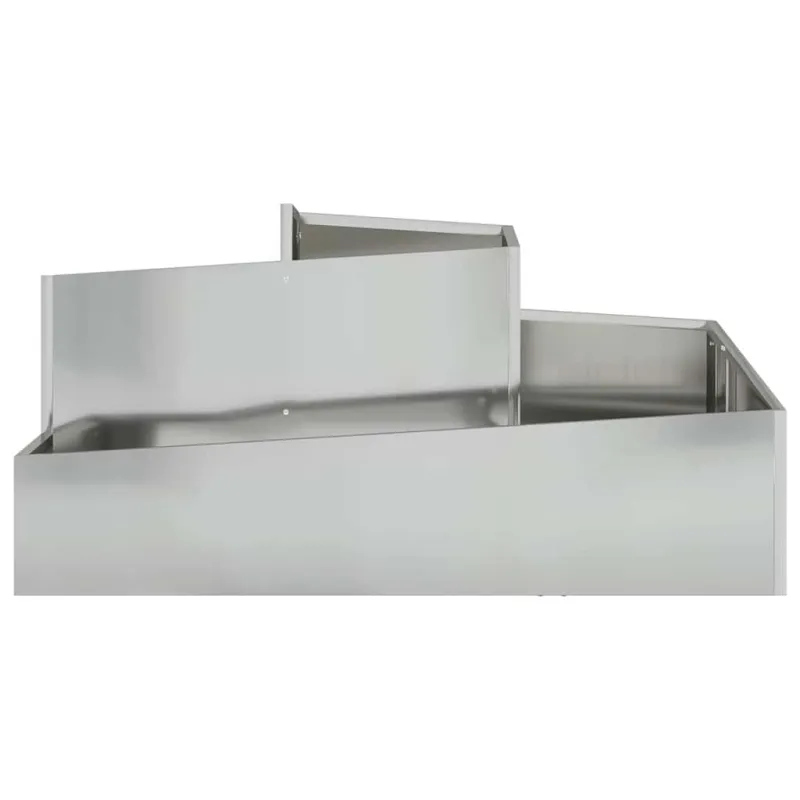 Sodo vazonas Sidabro 100 x 100 x 50 cm Cinkuota plienas