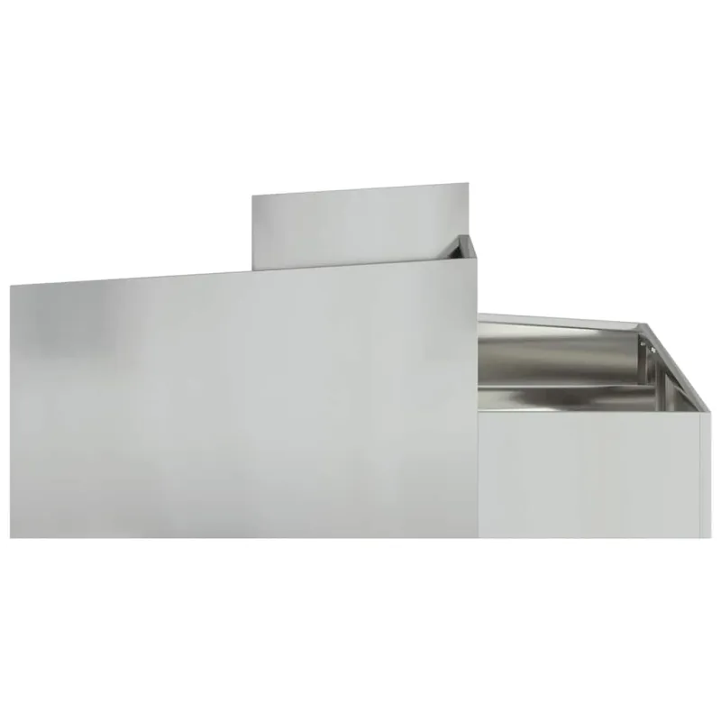 Sodo vazonas Sidabro 100 x 100 x 50 cm Cinkuota plienas