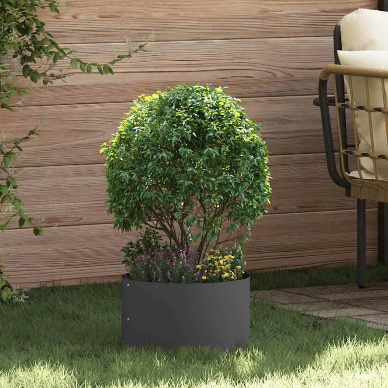 Vazonų žiedas Juoda 30 x 30 x 20 cm Šaltai valcuotas plienas