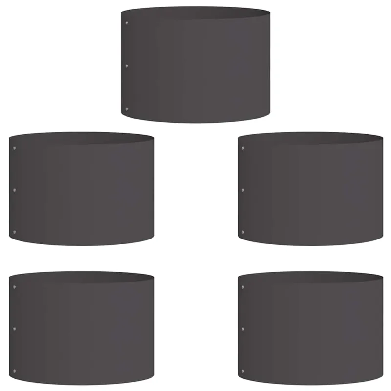 Vazonų žiedas 5 pcs Juoda 30 x 30 x 20 cm
