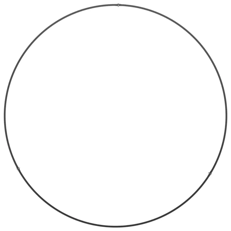 Vazonų žiedas Juoda 80 x 80 x 20 cm Šaltai valcuotas plienas