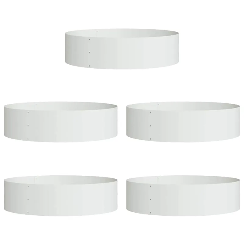 Vazonų žiedas 5 pcs Balta 80 x 80 x 20 cm