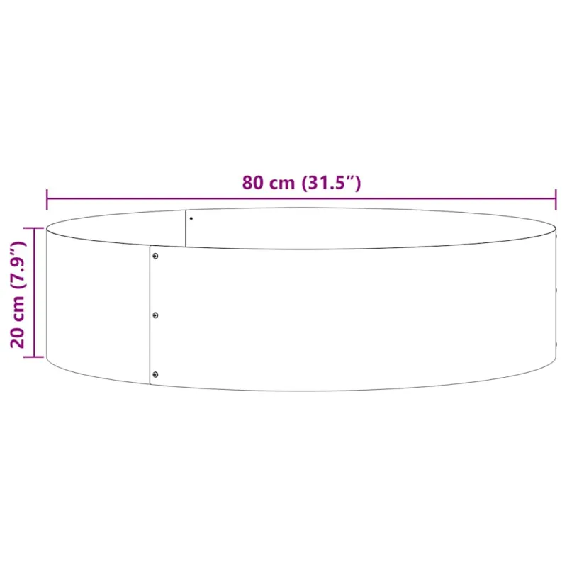 Vazonų žiedas 5 pcs Balta 80 x 80 x 20 cm