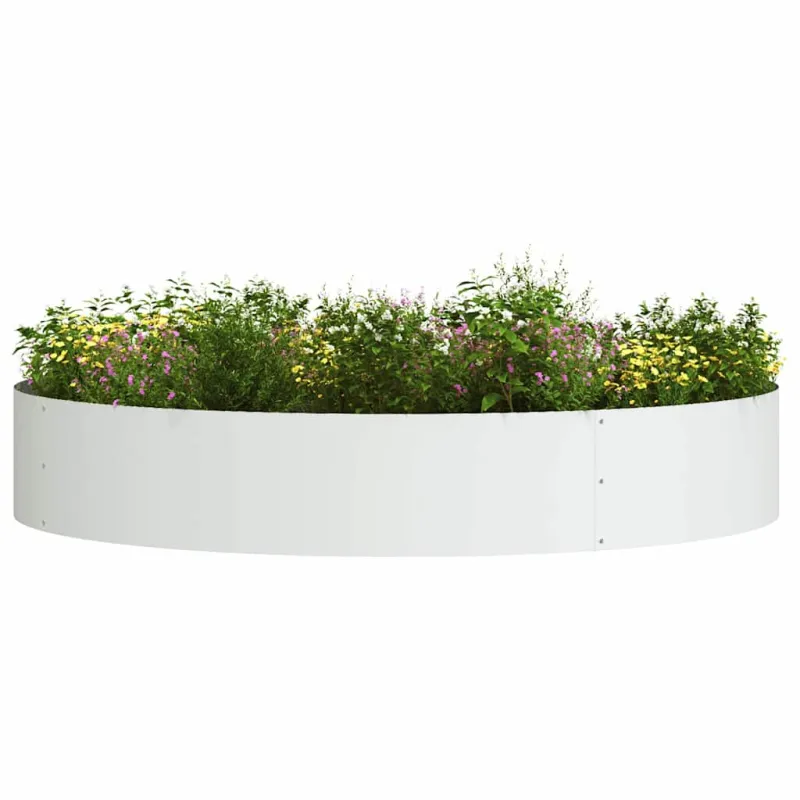 Vazonų žiedas Balta 120 x 120 x 20 cm Šaltai valcuotas plienas