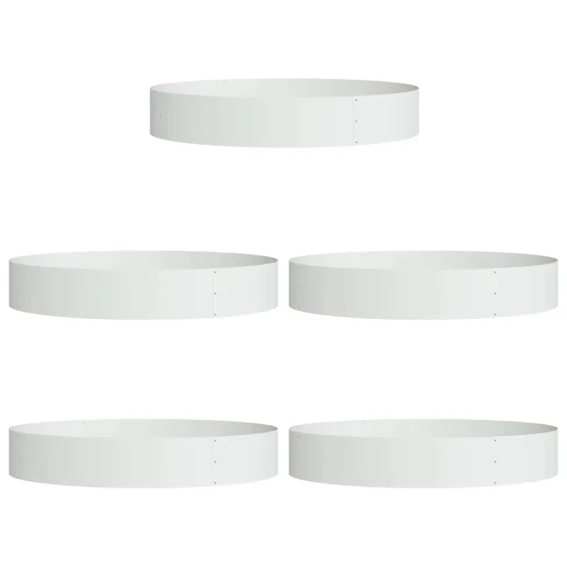 Vazonų žiedas 5 pcs Balta 120 x 120 x 20 cm