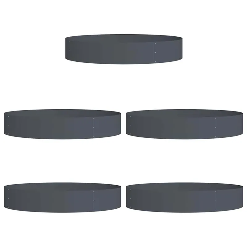 Vazonų žiedas 5 pcs Antracitas 120 x 120 x 20 cm