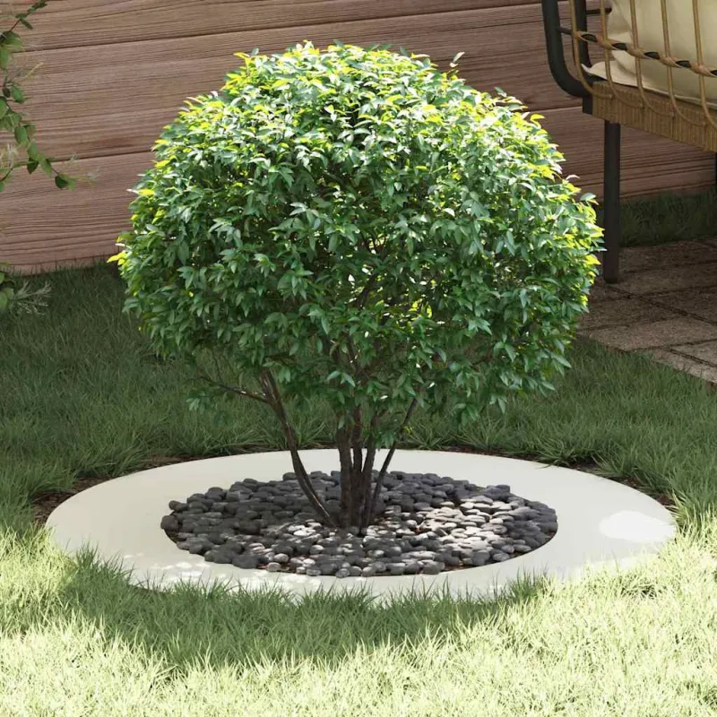 tinkamas plokščiam medžio žiedui Balta Ø50 / 80 cm Plienas