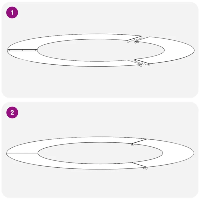 tinkamas plokštiems medžio žiedams 5 pcs Balta Ø60 / 90 cm