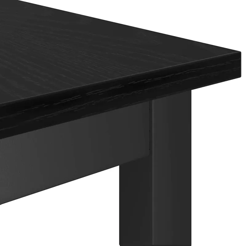 Valgomojo suolas 2 pcs Juodas ąžuolas 100 x 32,5 x 48,5 cm