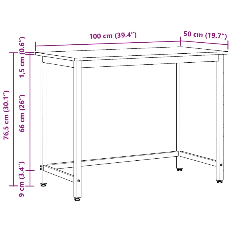 staliuku Pilkas Sonoma 100 x 50 x 76,5 cm