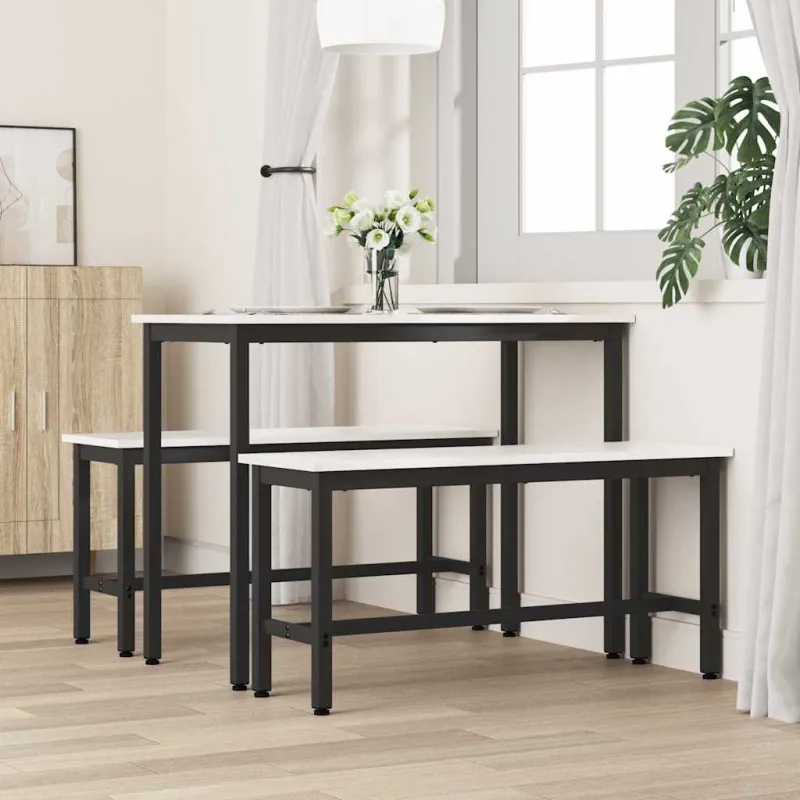 Valgomojo suolas Balta 100 x 32,5 x 49 cm Masyvi pušies mediena