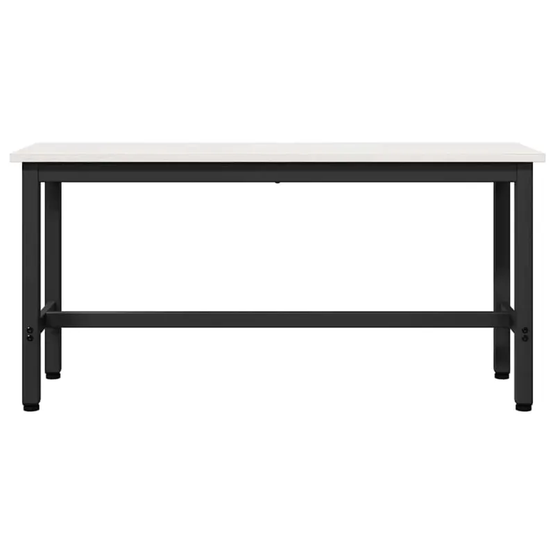 Valgomojo suolas 2 pcs Balta 100 x 32,5 x 49 cm