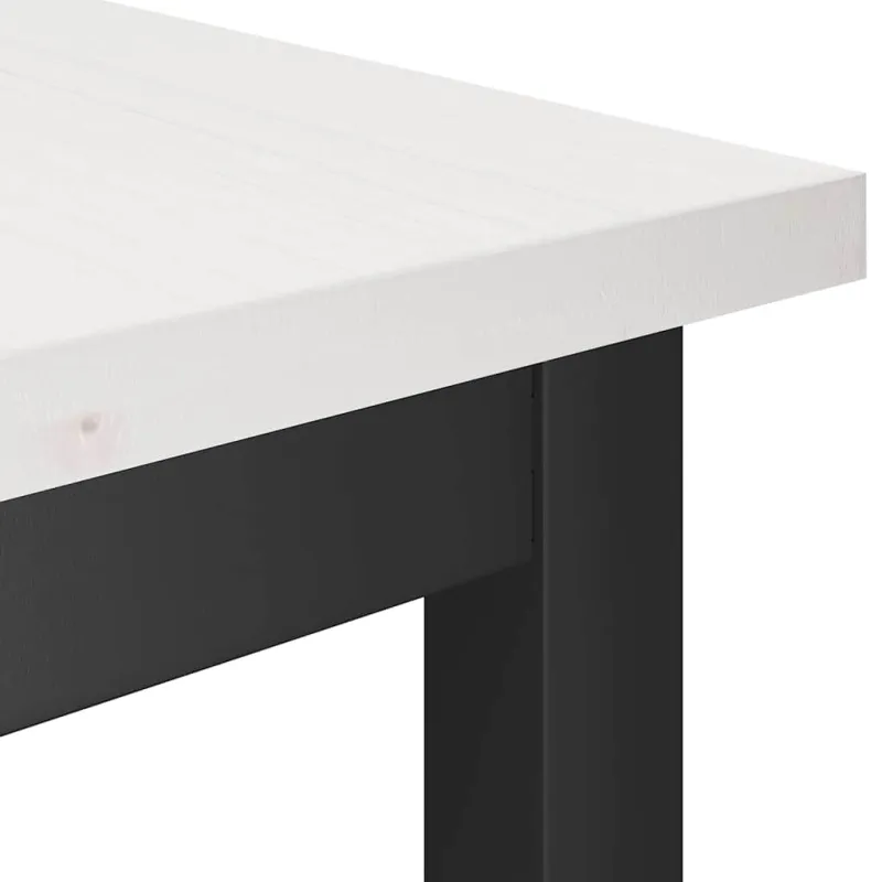 Valgomojo suolas 2 pcs Balta 100 x 32,5 x 49 cm