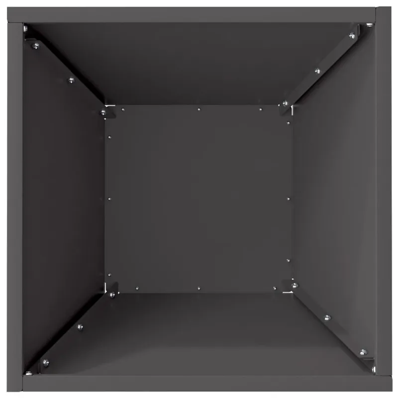 Sodo vazonas Juoda 35 x 35 x 15 cm Šaltai valcuotas plienas