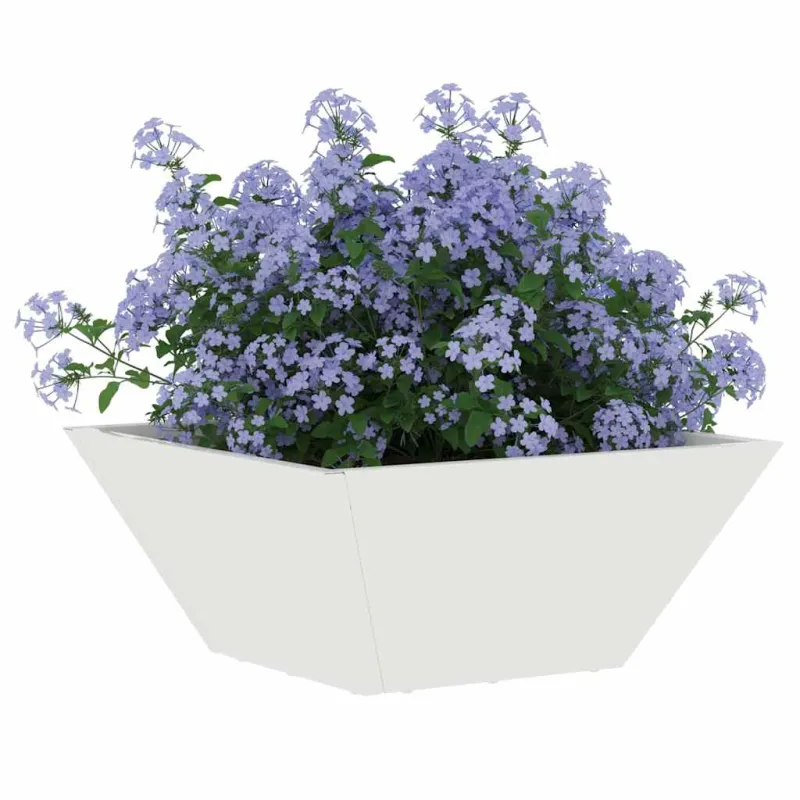 Sodo vazonas Balta 35 x 35 x 15 cm Šaltai valcuotas plienas