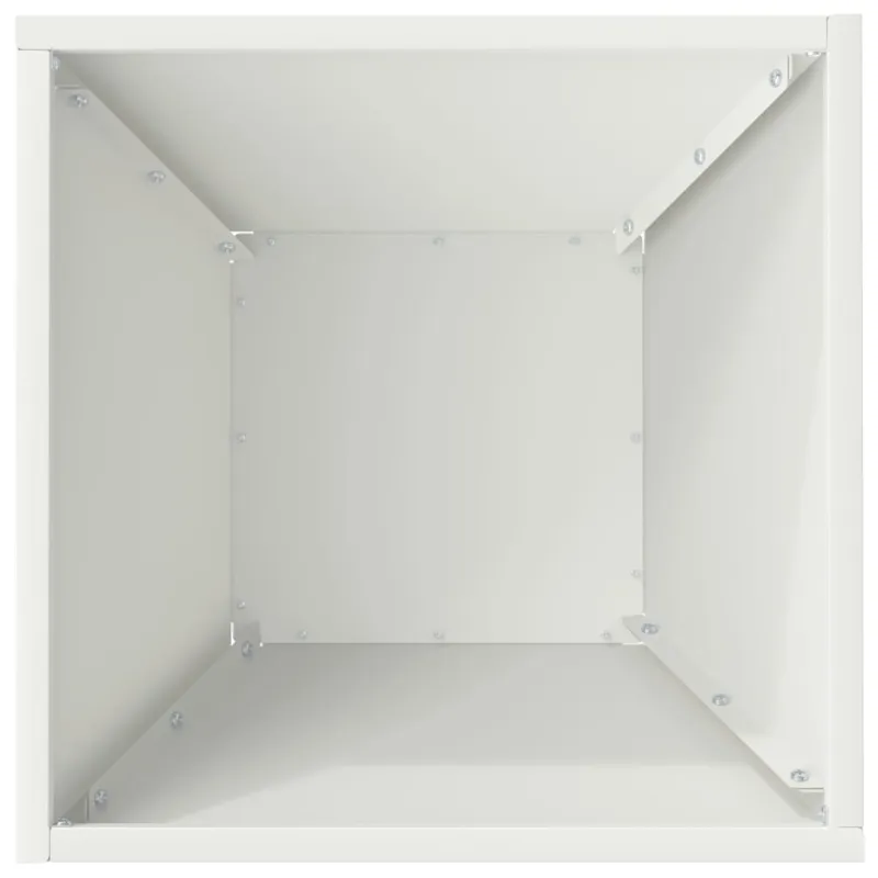 Sodo vazonas Balta 35 x 35 x 15 cm Šaltai valcuotas plienas